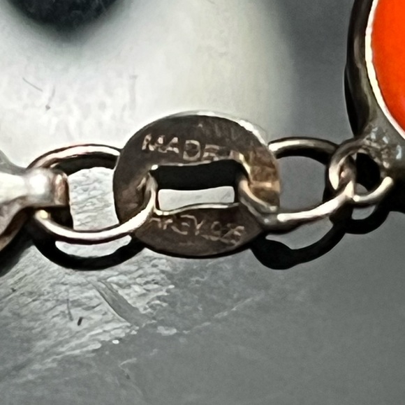 Sterling Silver and Glass Evil Eye Protector Bracelet. - Picture 3 of 3